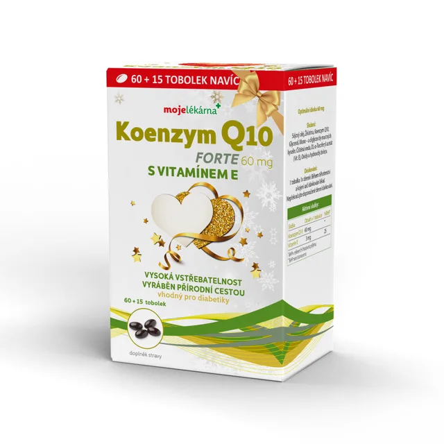 Vánoční balení ML Koenzym Q10 forte 60mg tob 60+15