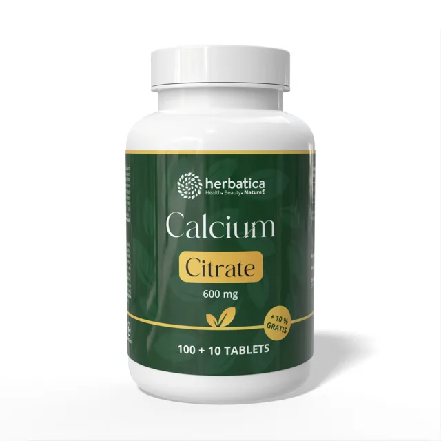 Vápník citrát 600 mg - 110 tablet - Herbatica