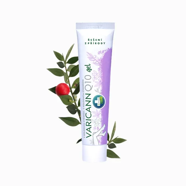 VARICANN Q10 gel na nohy, křečové žíly s koloidním stříbrem - 75 ml - Annabis