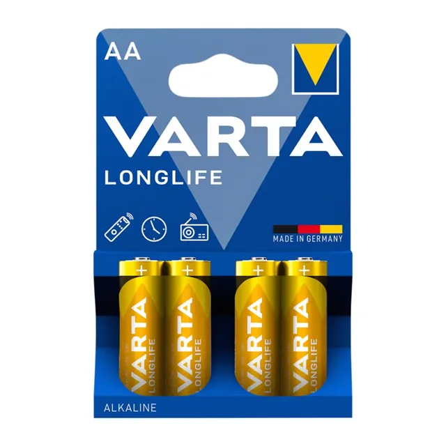 Varta Alkalické baterie Longlife AA  4 ks