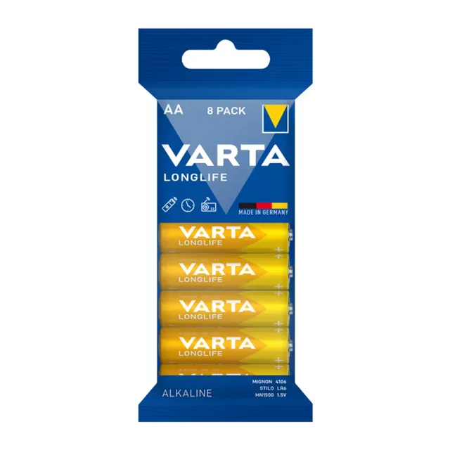 Varta Alkalické baterie Longlife AA  8 ks