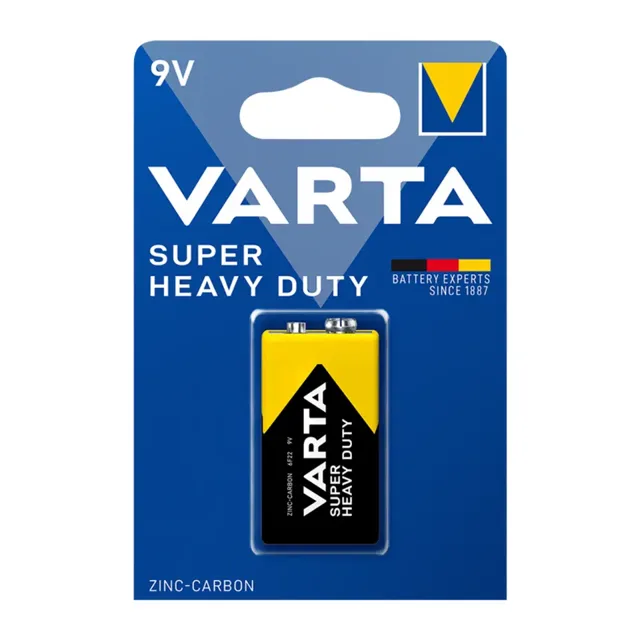 Varta Zinko-uhlíková baterie Super Heavy Duty 9V