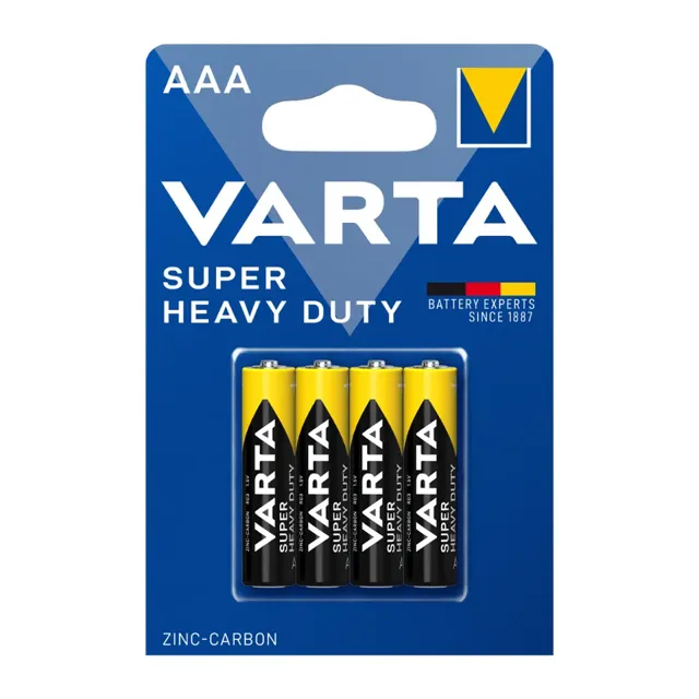 Varta Zinko-uhlíkové baterie Super Heavy Duty AAA 4 ks