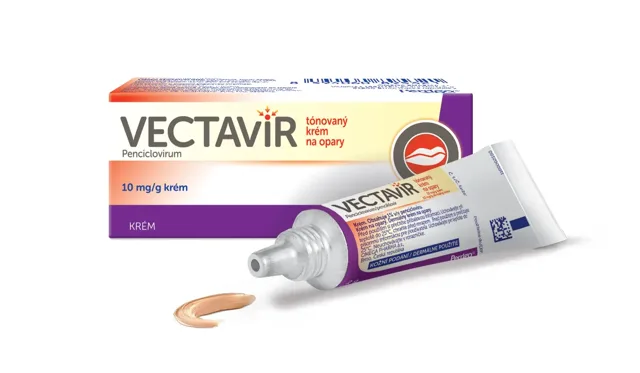 Vectavir tónovaný krém na opary 10mg/g crm. 2g