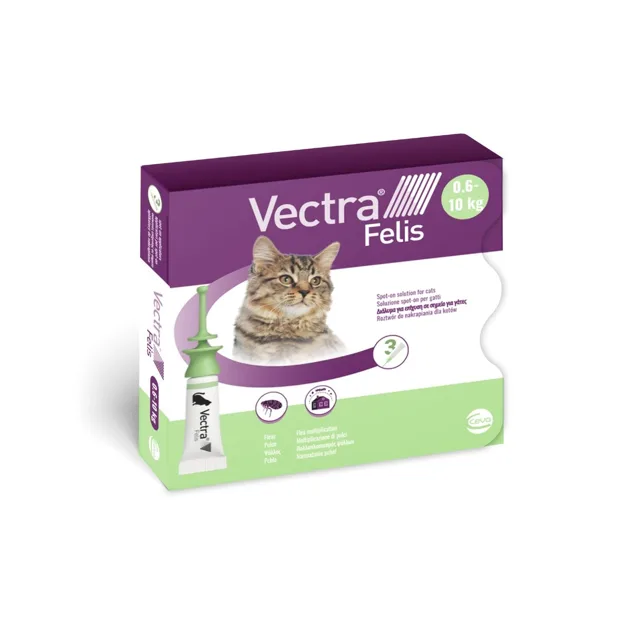 VECTRA 3D Felis Roztok ke kapání pro kočky proti blechám 3ks