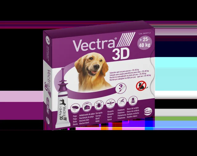 Vectra 3D spot-on pro psy L (25–40 kg) 3 pipety