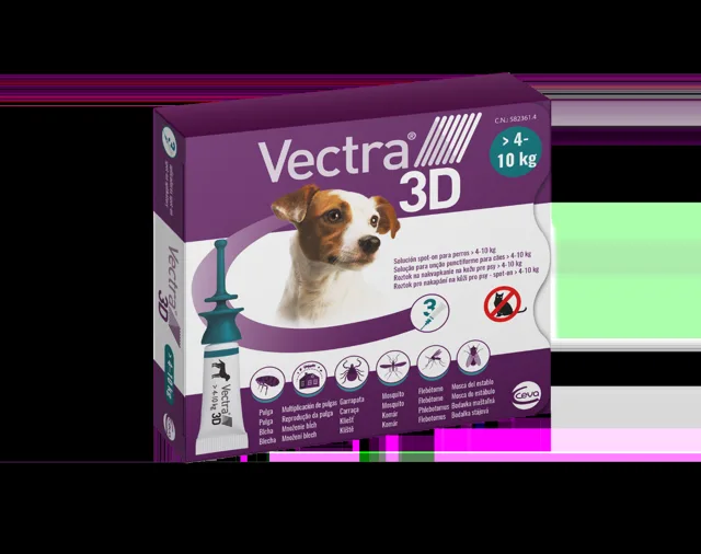 Vectra 3D spot-on pro psy S (4–10 kg) 3 pipety