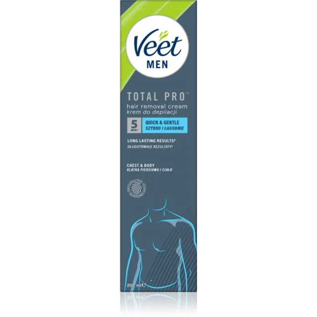Veet MEN Total Pro depilační krém na tělo 200 ml