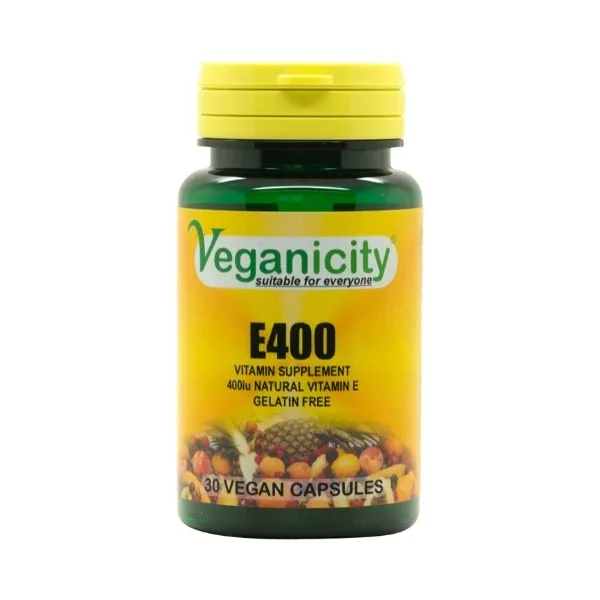 Veganicity E400 - Vitamín E, 30 vegan kapslí