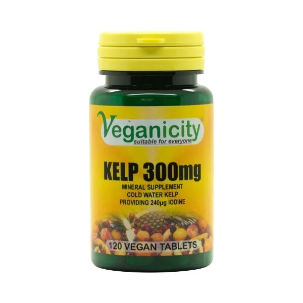 Veganicity Kelp 300mg - zdroj jódu, 120 tablet