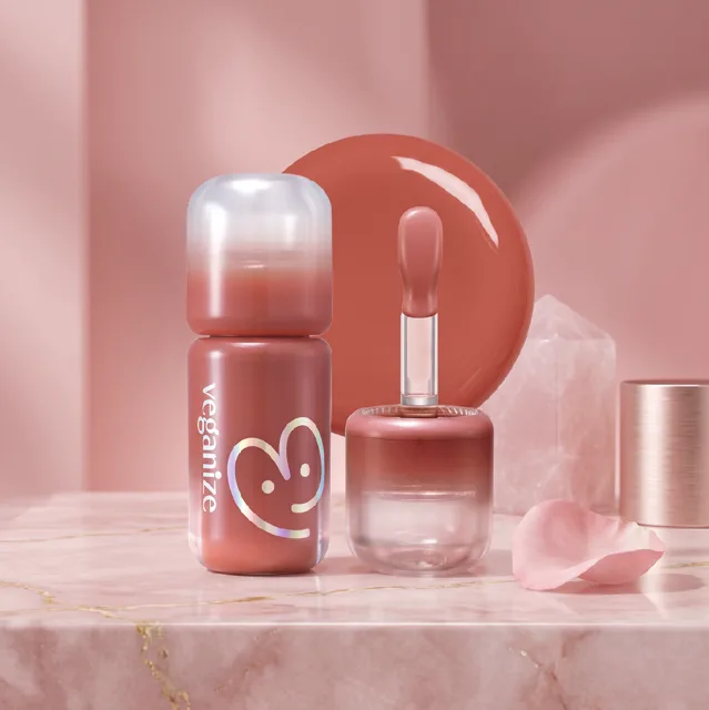 VEGANIZE - 4D Dewyshine Lip Oil Pearl Gloss 03 Sunset Crush - Třpytivý olej na rty s perleťovým leskem - 4 g