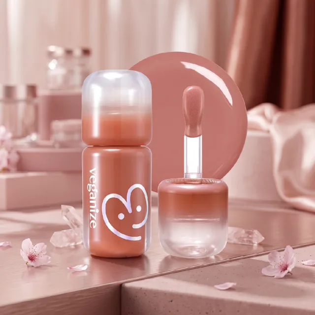 VEGANIZE - 4D Dewyshine Lip Oil Pearl Gloss 04 Fig Dew - Třpytivý olej na rty s perleťovým leskem - 4 g