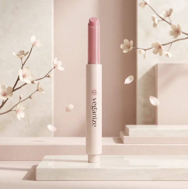 VEGANIZE - Collagen Lip Glass Balm 02. Shy Pink - Kolagenový balzám na rty - 1,8 g