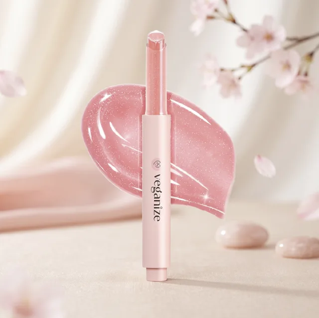 VEGANIZE - Collagen Lip Glass Balm 12. Pinkmelon Glow - Kolagenový balzám na rty - 1,8 g