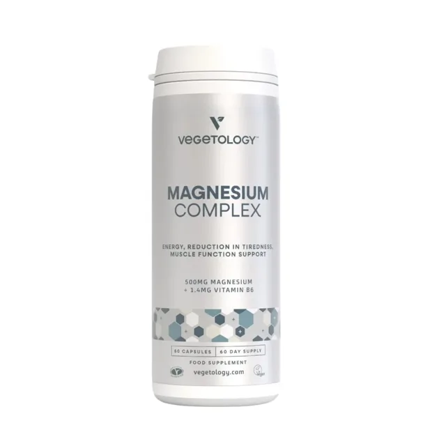 Vegetology Hořčíkový komplex + Vitamín B6, 60 kapslí