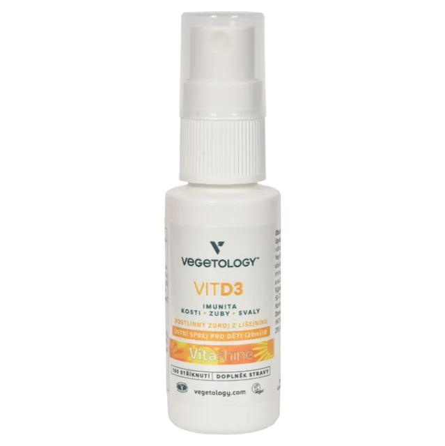 VEGETOLOGY VitD3 Vitashine ve spreji 1000IU 20 ml