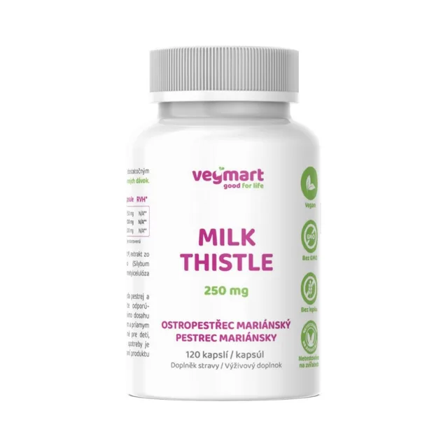 Vegmart Ostropestřec mariánský 250 mg 120 kapslí