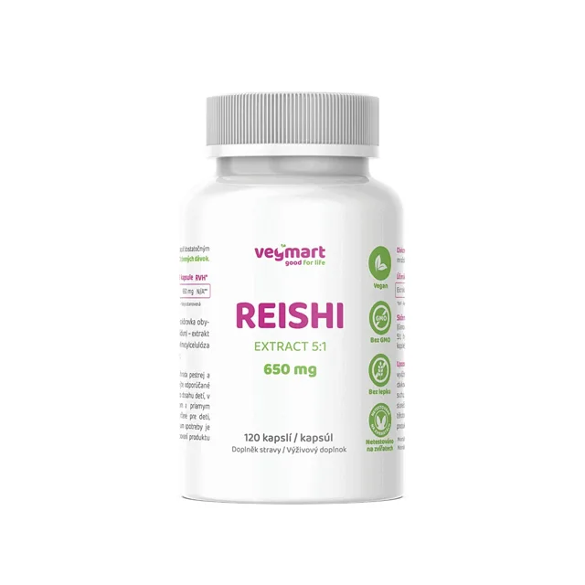 Vegmart REISHI 650 mg 120 kapslí