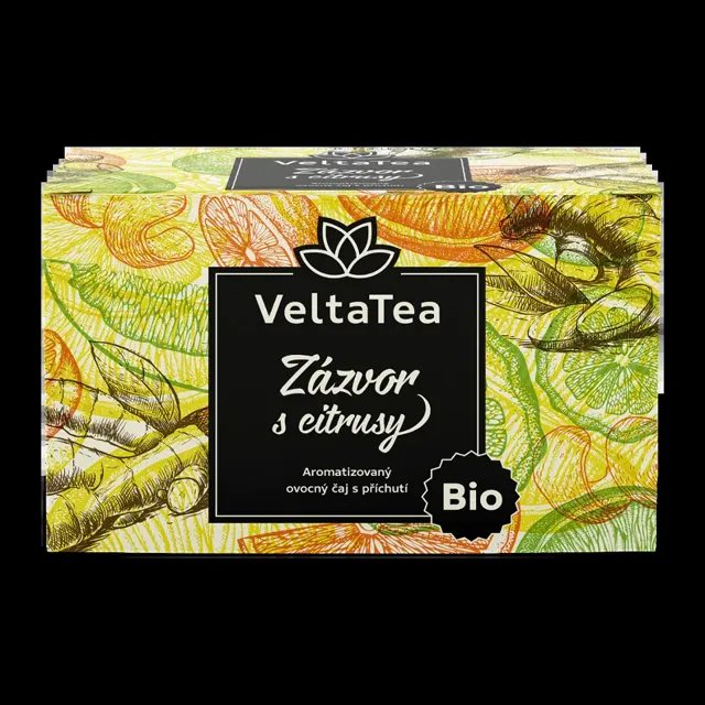 Velta Tea BIO čaj zázvor s citrusy 20 ks