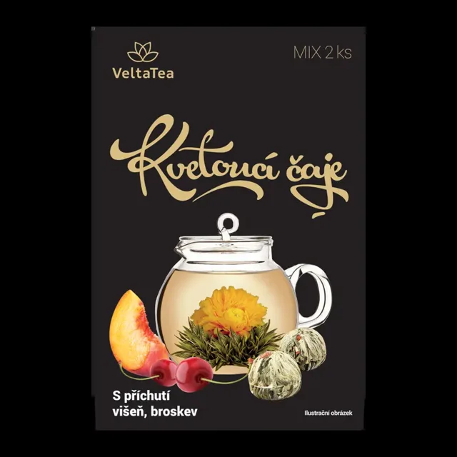Velta Tea Kvetoucí čaj 2 ks MIX GOLD (broskev + višeň) 2 ks