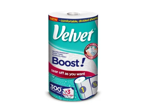 Velvet Boost! kuchyňské utěrky 3vrstvé 40 m