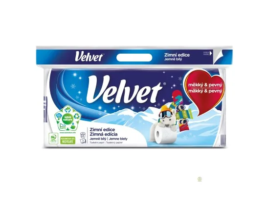 Velvet toaletní papír 3vrstvý - zimní edice 8 rolí