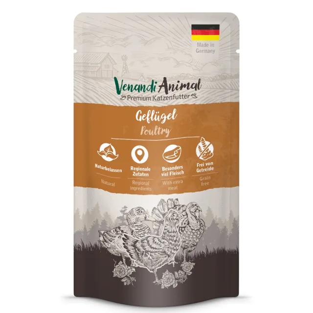 Venandi Animal 12 x 125 g - drůbeží