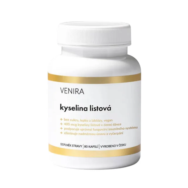 Venira Kyselina listová 80 kapslí