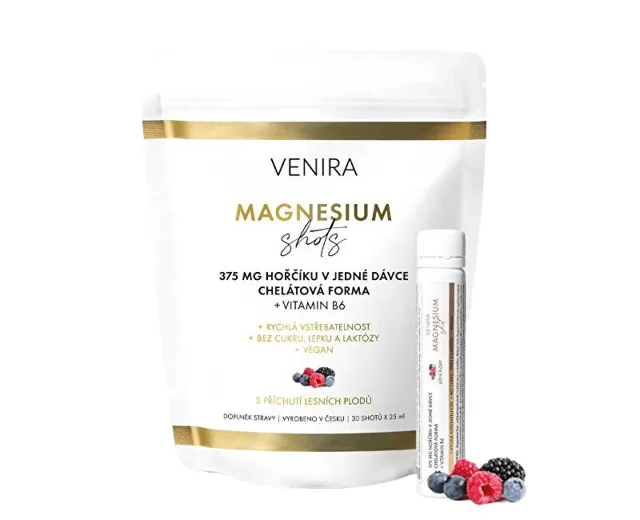 Venira Magnesium shots balení 30 ampulí - lesní plody