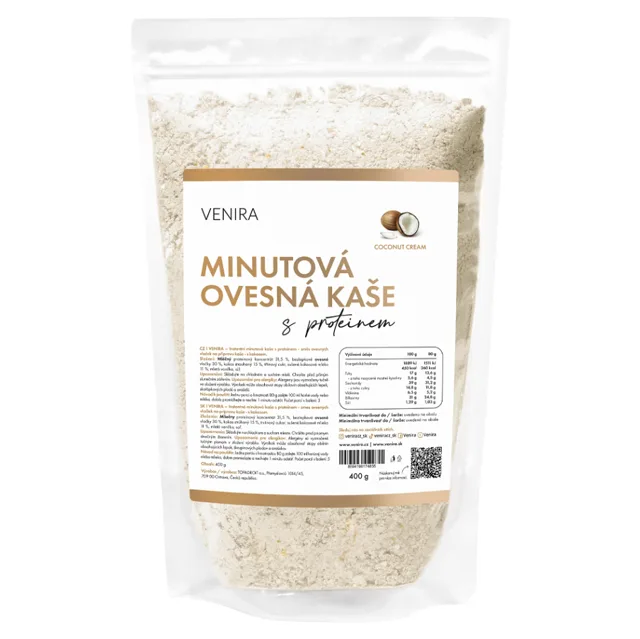 VENIRA minutová ovesná kaše s proteinem coconut cream 400 g