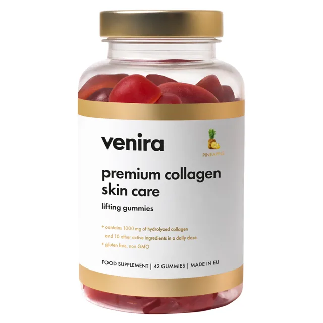 VENIRA premium collagen skin care - lifting gummies, ananas 42 kusů