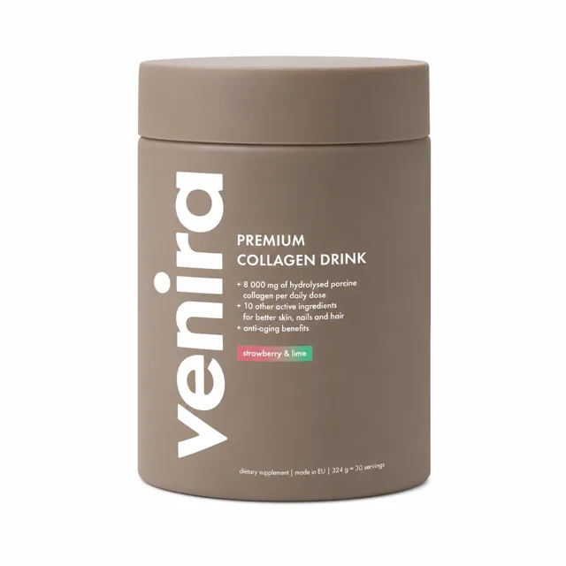 Venira Premium kolagenový drink jahoda a limetka 324 g