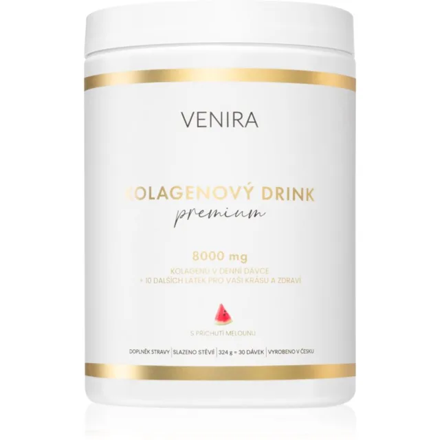 Venira PREMIUM kolagenový drink prášek na přípravu nápoje pro krásné vlasy, pleť a nehty příchuť Melon 324 g