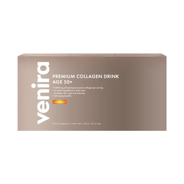 Venira Premium kolagenový drink pro vlasy, nehty a pleť 50+ multivitamin 30 sáčků