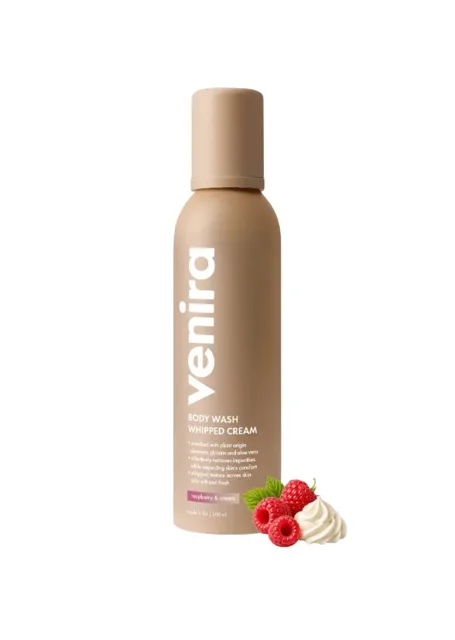 Venira Šlehačková sprchová pěna - raspberry & cream 200 ml
