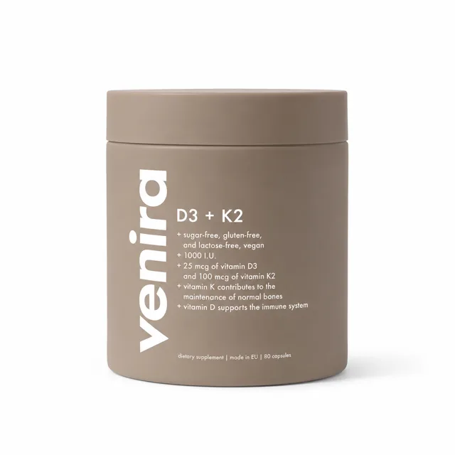 Venira Vitamin D3 + K2 1000 I.U. 80 kapslí