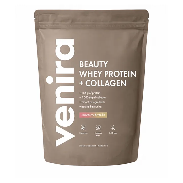 VENIRA Whey protein + kolagen jahoda-vanilka