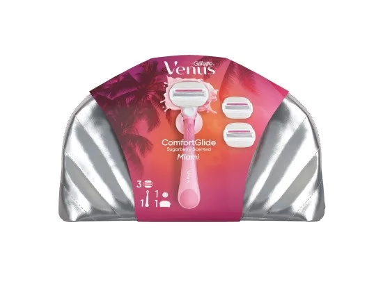 Venus ComfortGlide Miami holicí strojek + 3 náhradní holicí hlavice + držák do sprchy + taška