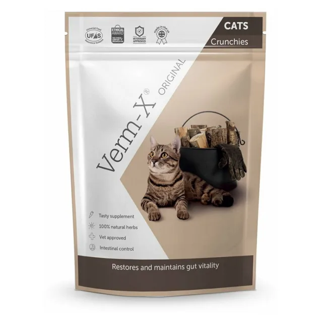 VERM-X Přírodní granule proti střevním parazitům pro kočky 60 g