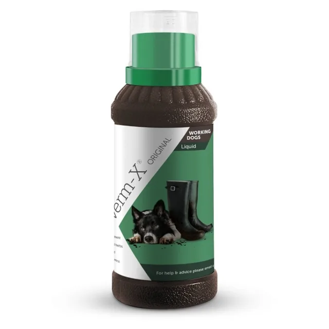 VERM-X Přírodní tekutina proti střevním parazitům pro psy 250 ml