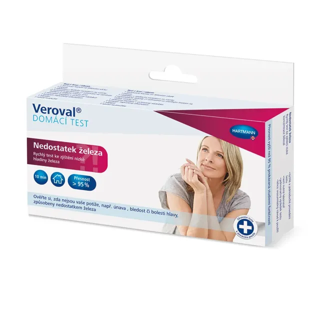 Veroval Domácí test pro zjištění nedostatku železa 1 ks
