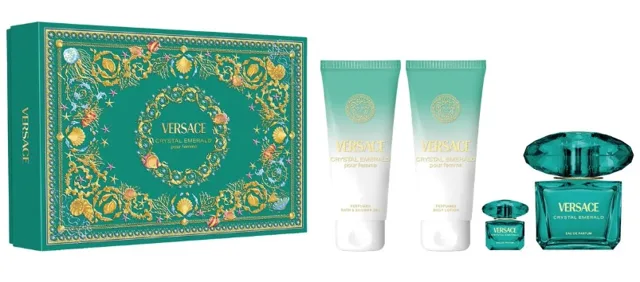 Versace Crystal Emerald - EDP 90 ml + sprchový gel 100 ml + tělové mléko 100 ml + EDP 5 ml