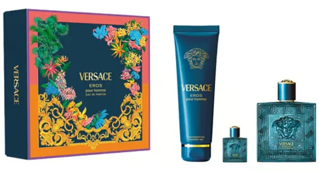Versace Eros - EDP 100 ml + sprchový gel 150 ml + EDP 5 ml