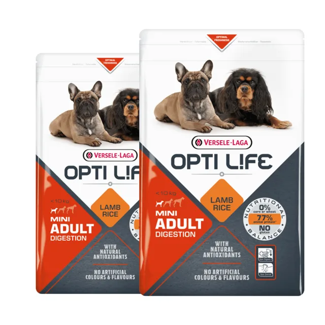 VERSELE-LAGA Adult Digestion Mini pro malá plemena s citlivým zažíváním 15 kg (2 x 7,5 kg)