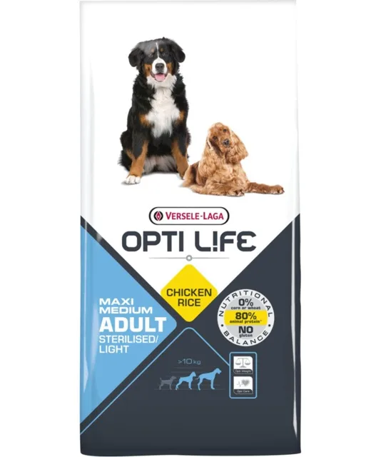 VERSELE-LAGA Adult Light Medium &amp; Maxi pro střední a velká plemena s nadváhou 12,5 kg