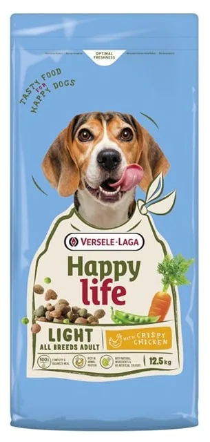 VERSELE-LAGA Happy Life Adult Light with Chicken 12,5kg krmivo pro psy s nadváhou s kuřetem