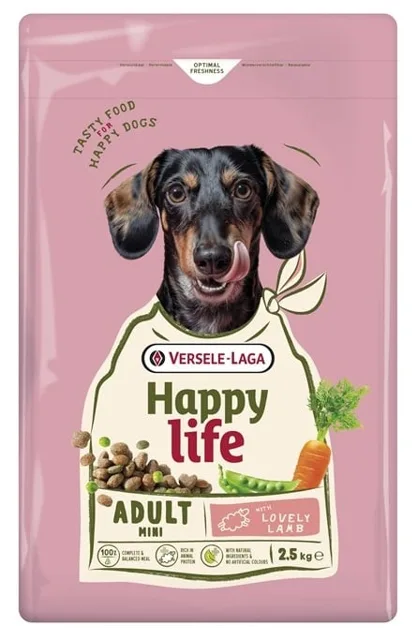 VERSELE-LAGA Happy Life Adult Mini with Lamb 2,5kg krmivo pro malé psy s jehněčím