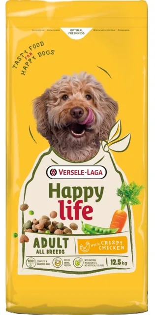 VERSELE-LAGA Happy Life Adult with Chicken 12,5kg krmivo pro psy s kuřetem