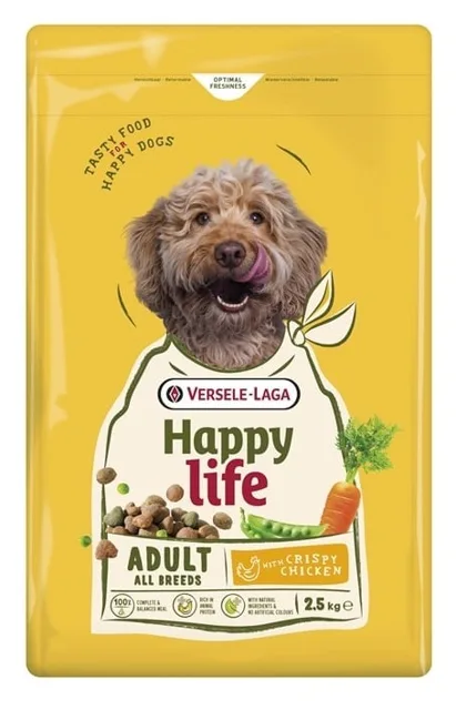 VERSELE-LAGA Happy Life Adult with Chicken 2,5kg krmivo pro psy s kuřecím masem