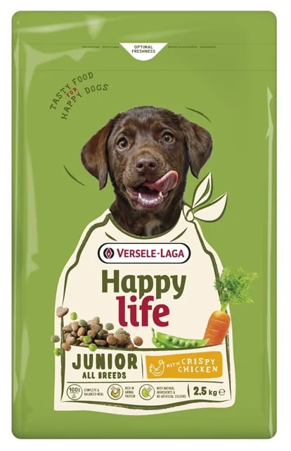 VERSELE-LAGA Happy Life Junior with Chicken 2,5 kg krmivo pro štěňata a mladé psy s drůbežím